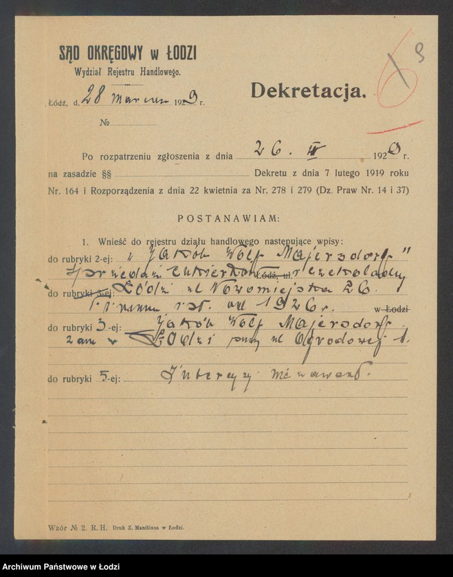 Obraz 11 z jednostki "Jakób Wolf Majersdorf- sprzedaż cukierków i czekolady"