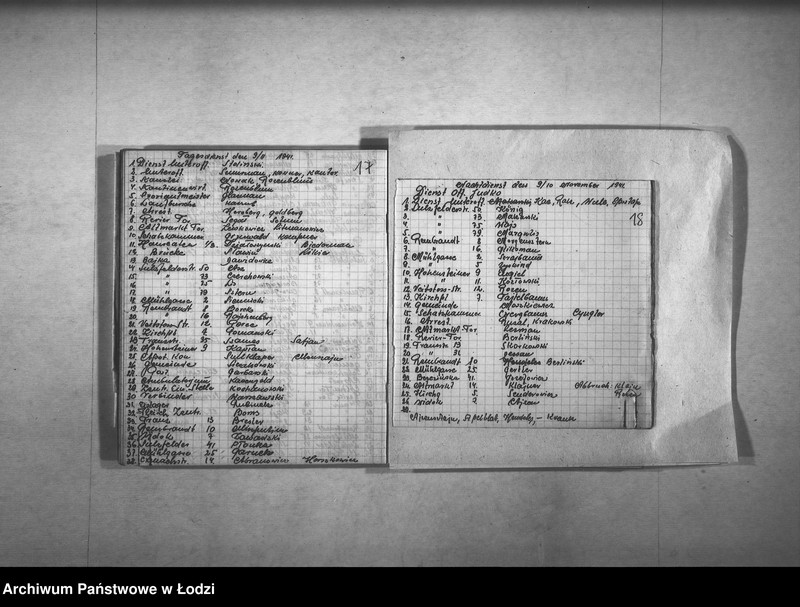 Obraz 13 z jednostki "Dienst-Buch der I Abteilung [Wykazy milicjantów pełniących dyżury w określonym dniu]"