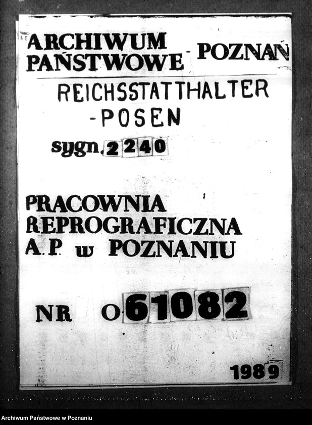 Obraz 1 z jednostki "Gesetz über die Bahandlung der Gemeinschaftsfremden"