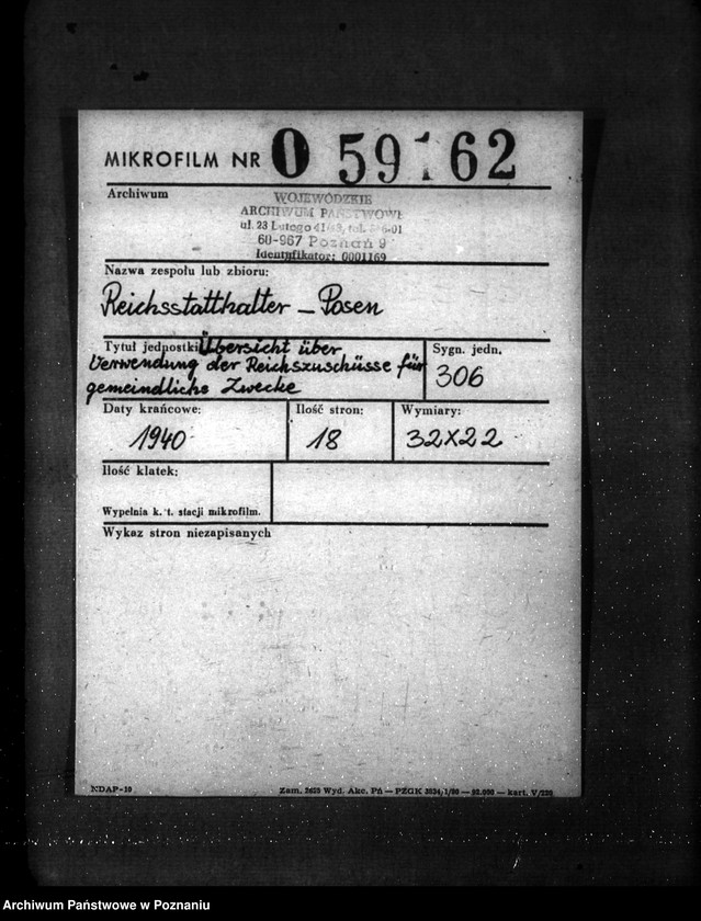 Obraz 2 z jednostki "Übersicht über Verwendung der Reichszuschüsse für gemeindliche Zwecke"