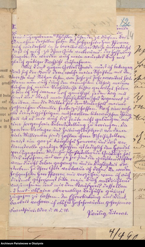 image.from.unit.number "Einnahme und Ausgabe Beläge der Kirchspiels Schulkasse in Widminnen"