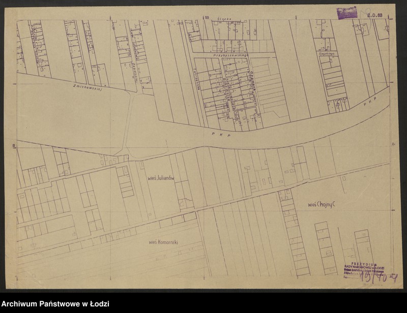 image.from.unit.number "Plan m. Łodzi 1:2000, odbitki. Sekcja SO 63"