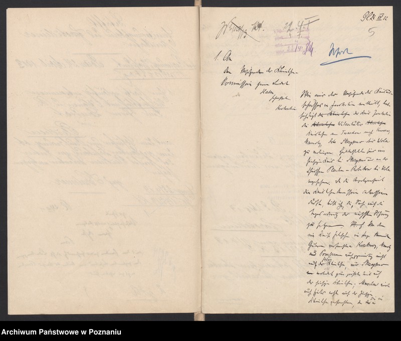 image.from.unit.number "Acta specjalia betreffen Verlängerung der jarotschiner Kreisbahn von Twardow über Kurcew, mamoty, Skrzypno bis Wola"