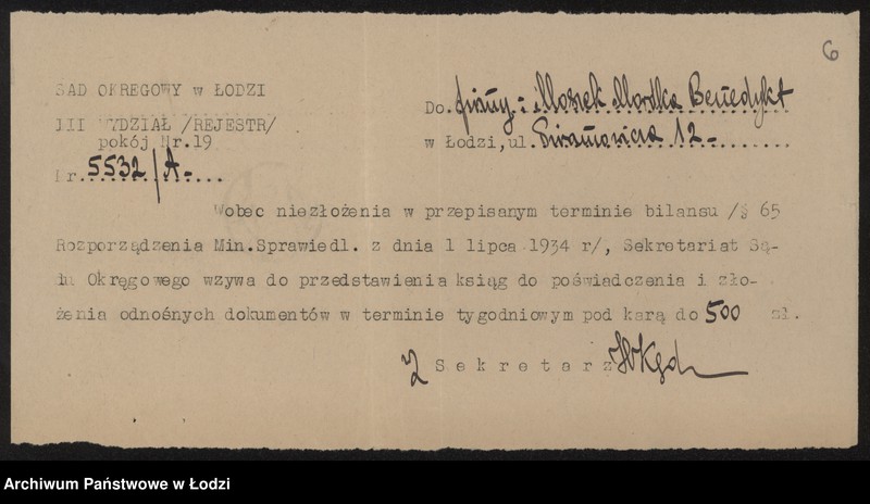 Obraz 8 z jednostki "Moszek Mordka Benedykt- sprzedaż odpadków"