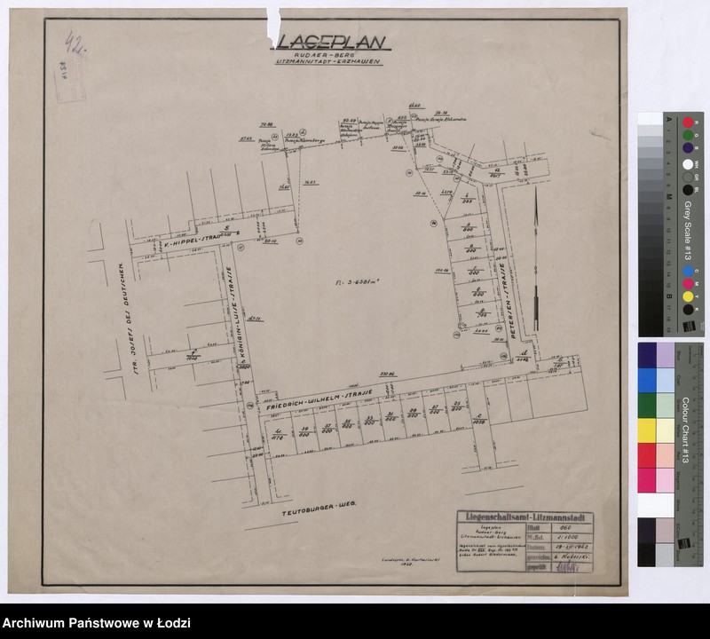 Obraz 1 z jednostki "Lageplan Rudaer Berg Litzmannstadt Erzhausen"