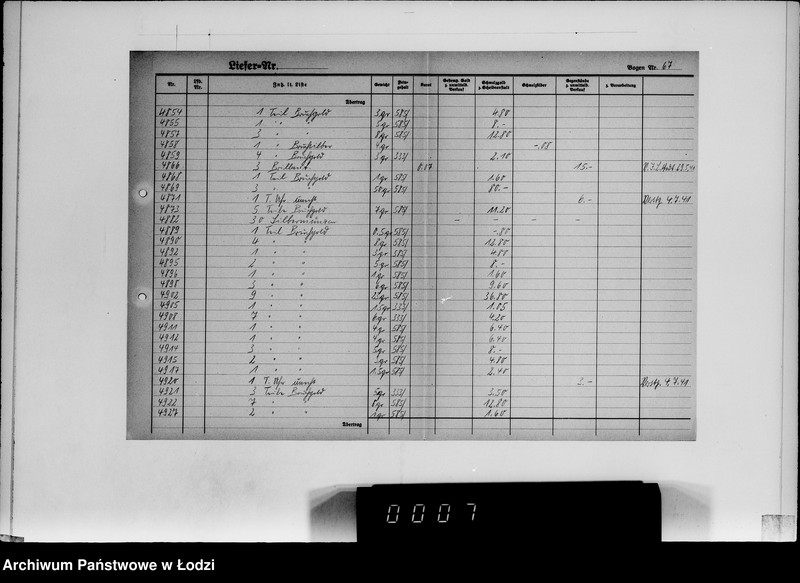 Obraz 5 z jednostki "[Dziennik przychodu kosztowności]"