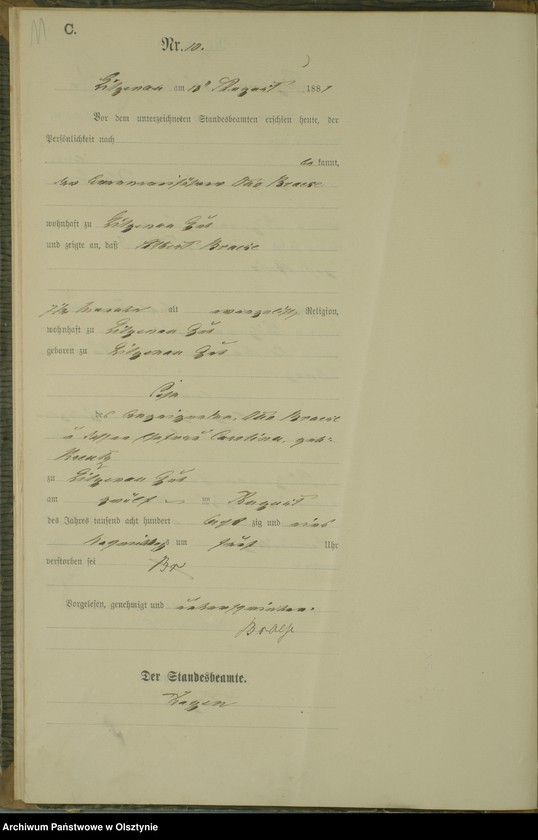 image.from.unit.number "Sterbe-Haupt-Register Nr 1 - 14"