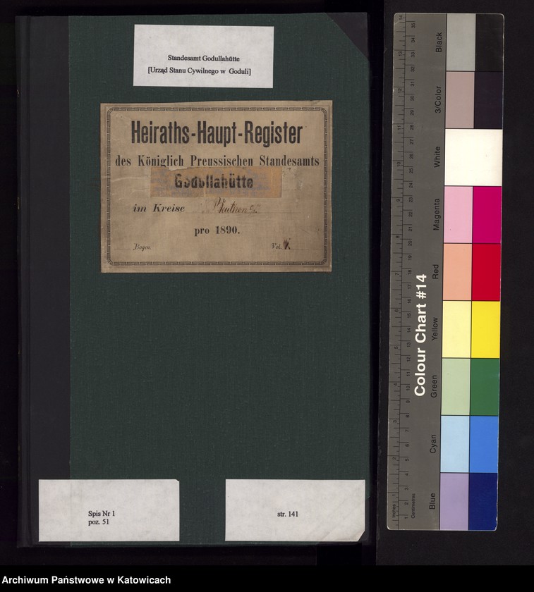 image.from.unit.number "Księga Małżeństw [ Heiraths-Haupt-Register ] nr 1 - 70"