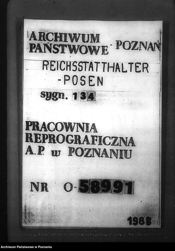 Obraz 1 z jednostki "Akten - Organisation"