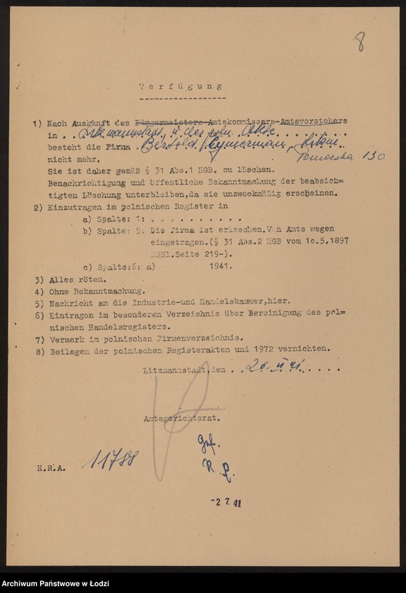 Obraz 10 z jednostki "Bertold Cymerman- sklep rzeźniczy"