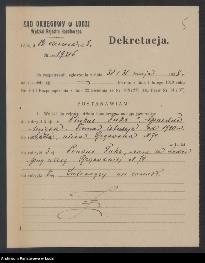 Obraz 7 z jednostki "Pinkus Fuks – sprzedaż mięsa"