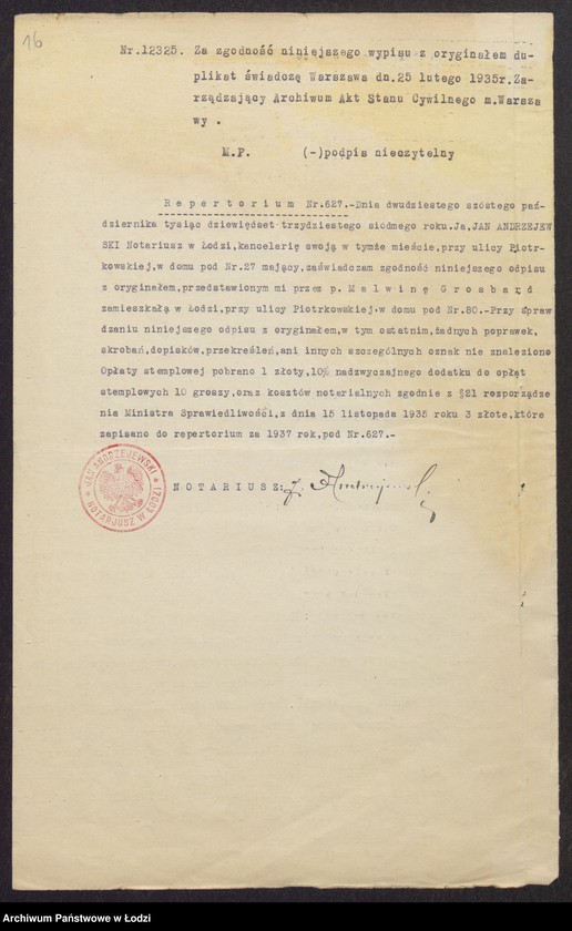 Obraz 18 z jednostki "Przędzanić- Chaim Grosbard- sprzedaż nici farbowanych"