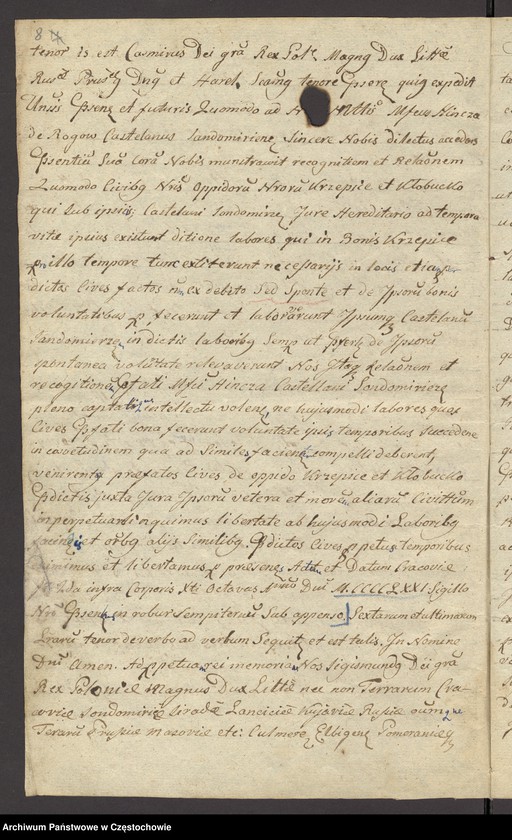 image.from.unit.number "[Kopia wierzytelna przywileju Augusta III, króla polskiego, z dnia 25 kwietnia 1763 roku, potwierdzającego prawa i wolności miasta Krzepic, sporządzona 11 lipca 1836 roku przez Augustyna Śliwińskiego]"
