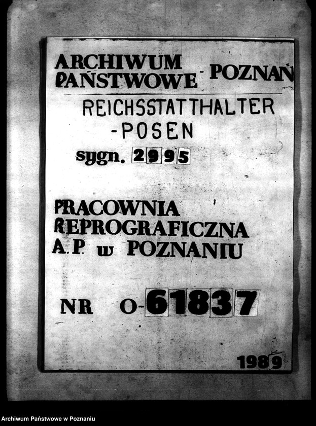 Obraz 1 z jednostki "Kreisstadt Kempen. Antrag auf Aufschliessungskosten der Siedlung für Reichsbedienstete"