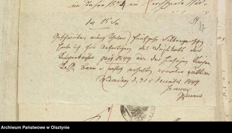 image.from.unit.number "Rechnung der Kirchenkasse zu Widminnen für das Jahr 1844"