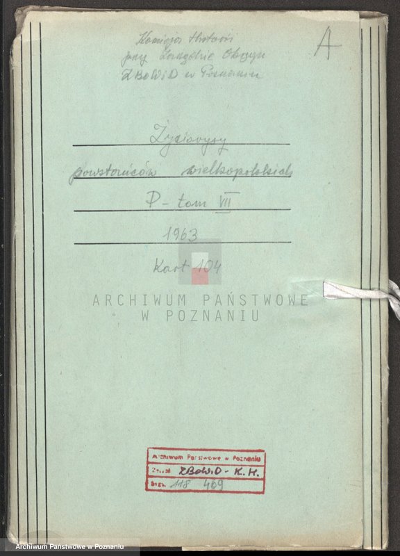 Obraz 4 z jednostki "Życiorysy powstańców wielkopolskich: P - tom Vll /Przeniczny Franciszek - Pyszkowski Feliks/."