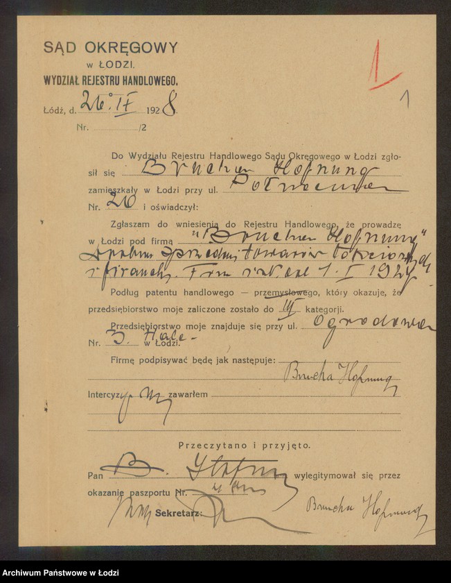 Obraz 3 z jednostki "Brucha Hofnung – sprzedaż towarów łokciowych"