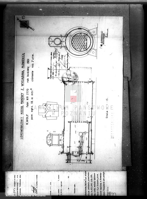 Obraz 17 z jednostki "Tartak w Śmiglu pow. kościański, własność W. Łukomskiego nadzór nad kotłem parowym"