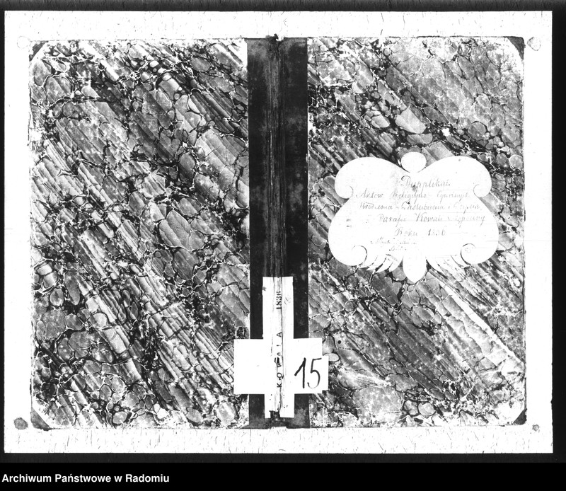 Obraz 2 z jednostki "Dupplikat Aktów Religiyno- Cywilnych Urodzenia, Zaślubienia i Zeyścia parafii Kowali Stępociny Roku 1836"