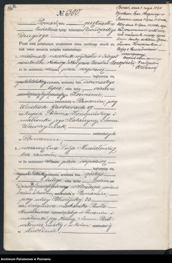 Obraz 18 z jednostki "Księga miejscowa małżeństw tom II [Rejestr główny małżeństw]"