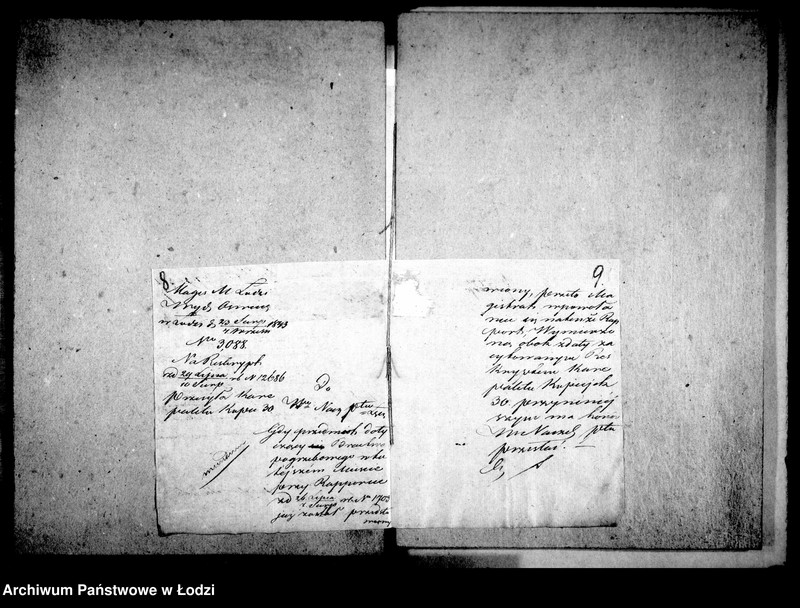 Obraz 10 z jednostki "Akta tyczące się miscelanii archiwum magistratu miasta Łodzi"