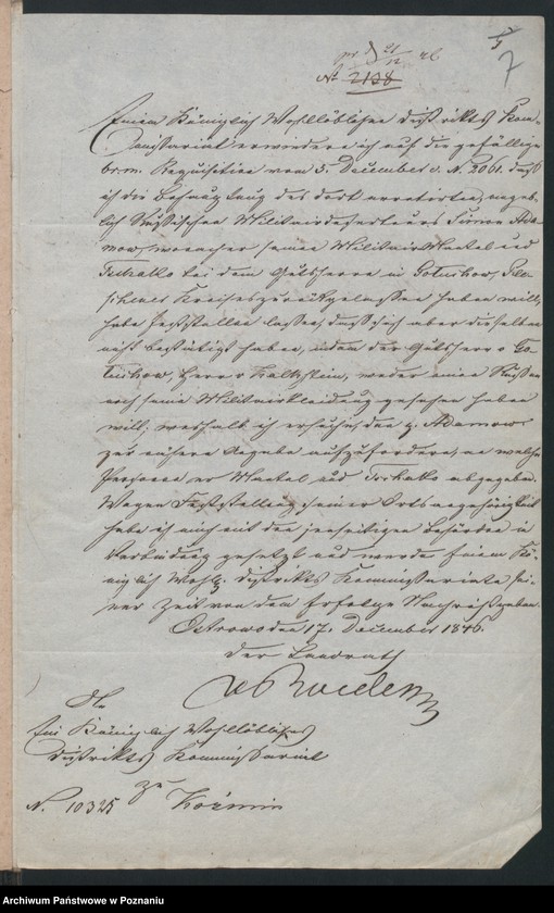 Obraz 10 z jednostki "A. betr. die Auslieferung des russischen Dezerteurs Simon Adamow aus Kalisch"