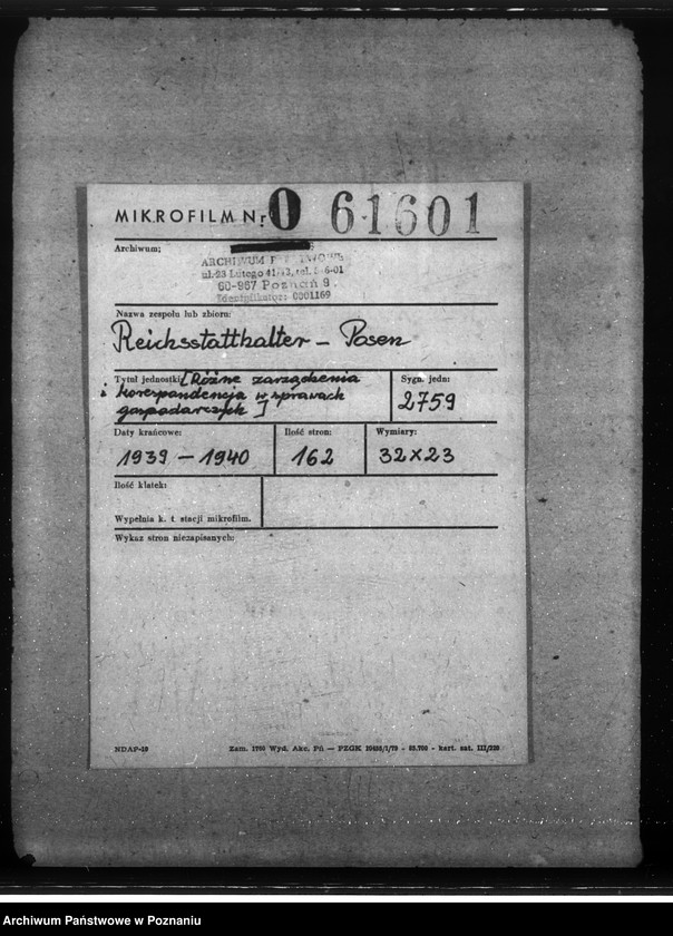 Obraz 2 z jednostki "Różne zarządzenia i korespondencja w sprawach gospodarczych"