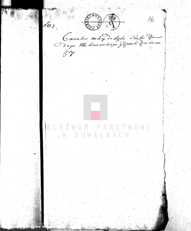 image.from.unit.number "Dowody do Akt Małżeństw Gminy Wigierskiey od dnia 1 Maja 1812 Roku do dnia ostatniego kwietnia 1813 Roku."