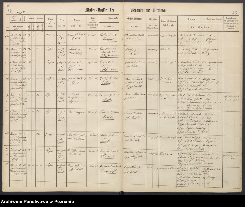 Obraz 10 z jednostki "[Akta urodzeń i chrztów, ślubów, zgonów]"