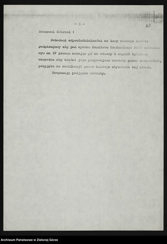 image.from.unit.number "Posiedzenia plenarne Wojewódzkiego Komitetu Frontu Jedności Narodu"