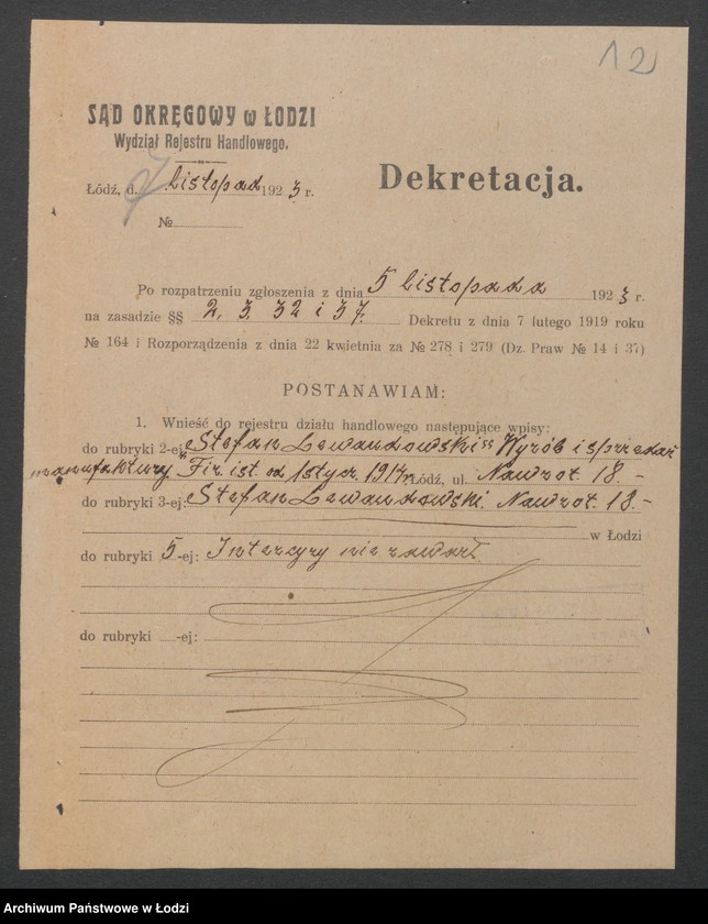 Obraz 14 z jednostki "Stefan Lewandowski- wyrób i sprzedaż manufaktury"