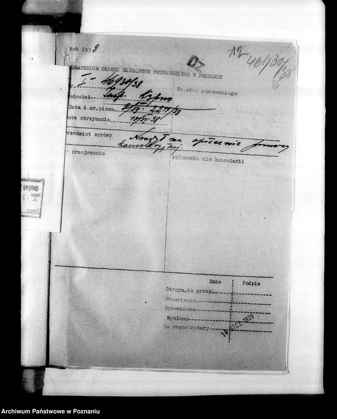 Obraz 20 z jednostki "Inspektorat Szkolny- Kępno [korespondencja różna]"