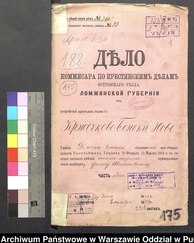 image.from.unit.number "O urządzaniu chłopów byłej rządowej wsi Krzeczkowo, Bieńki-Nowe, gm. Dmochy-Glinki, wchodzącej w skład prywatnej własności tejże nazwy podlegającej ziemianinowi Feliksowi Szepietewskiemu"