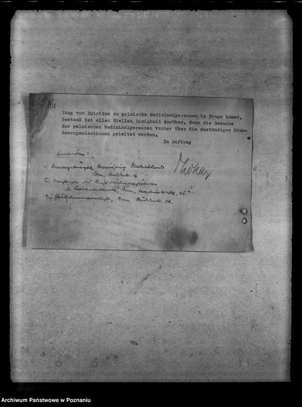 Obraz 20 z jednostki "Belieferung der Tierärzte und Medinzinalpersonen"