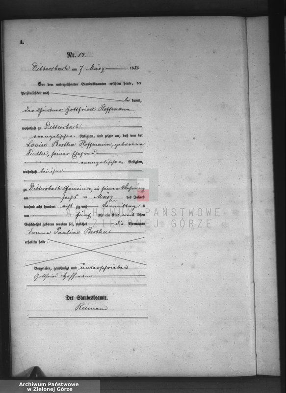 Obraz 17 z jednostki "[Księga aktów urodzeń]"