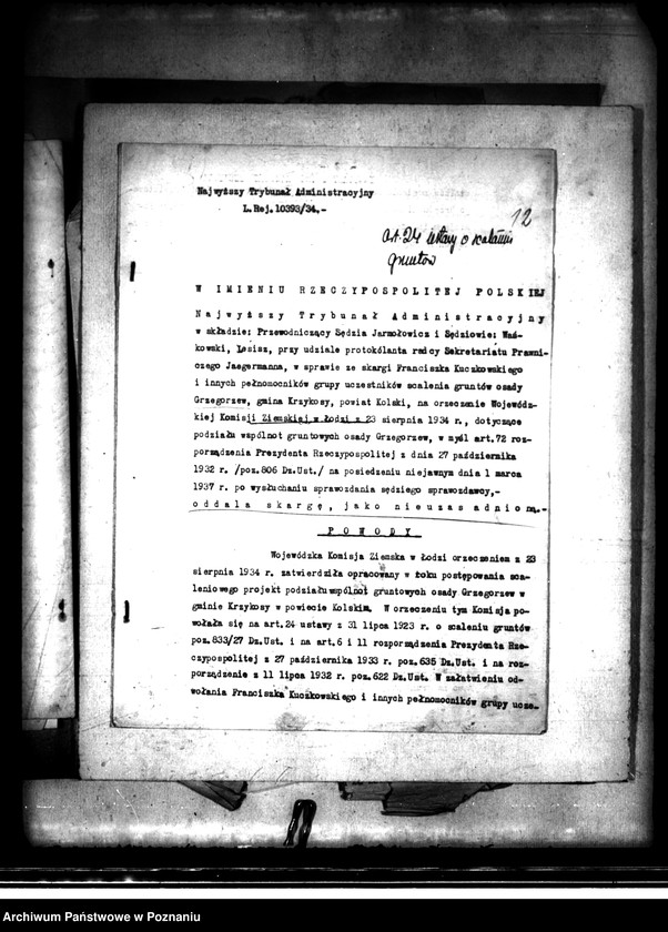 image.from.unit.number "/Scalenie gruntów we wsi Grzegorzew powiatu kaliskiego/"