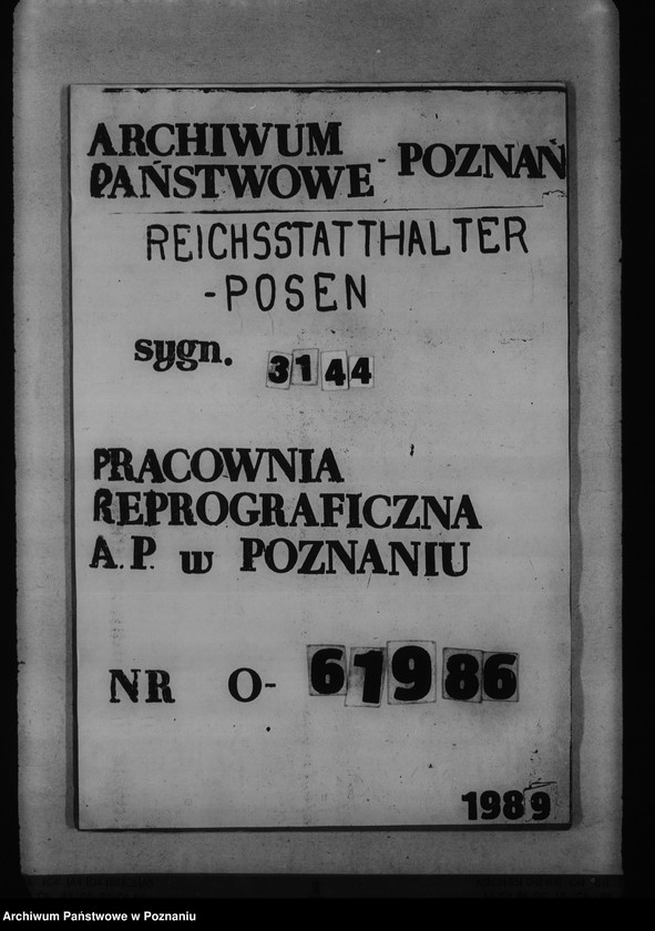 Obraz 1 z jednostki "Bauten für die Reichsuniversität Posen"