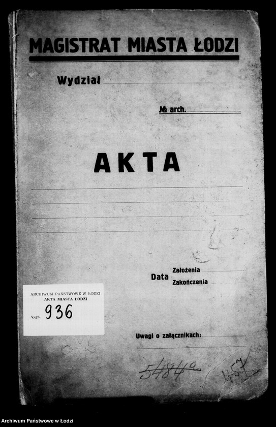 Obraz 4 z jednostki "Akta tyczące się awizacji"