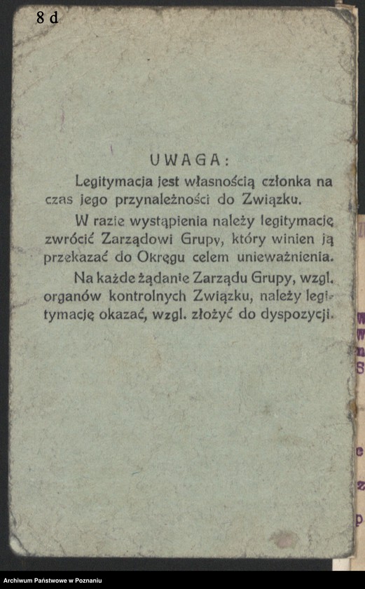 image.from.unit.number "Poznań - Stare Miasto akta koła."