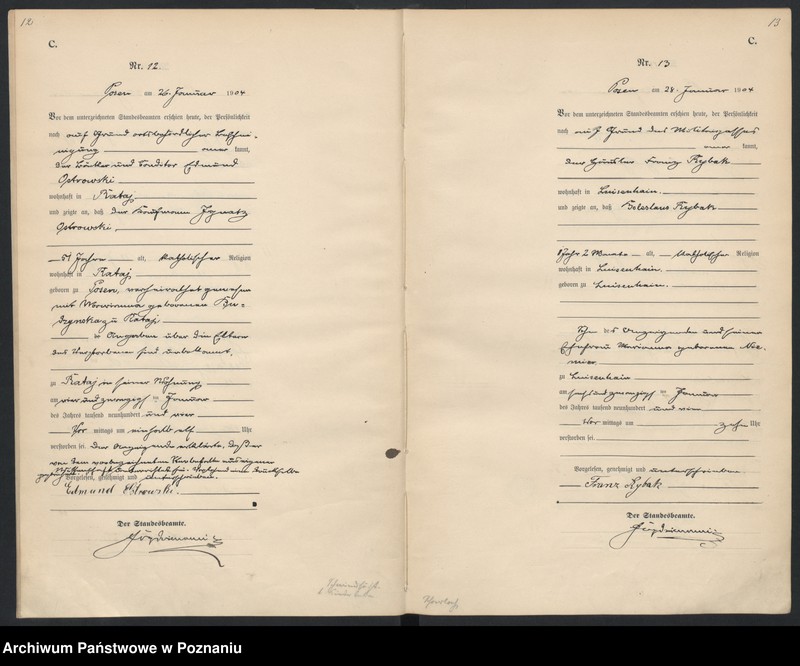 Obraz 9 z jednostki "Księga miejscowa zgonów"