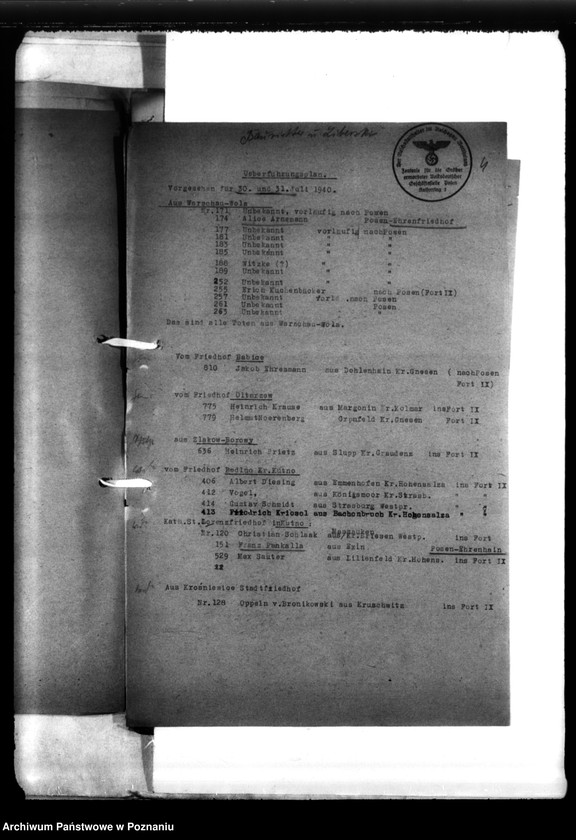 Obraz 8 z jednostki "Überführungspläne. Schriftwechsel betr. Überführungen. Band II"