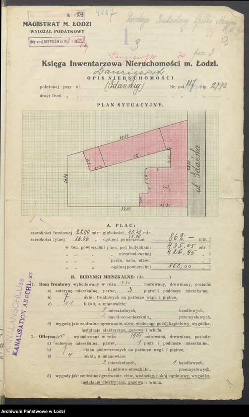 image.from.unit.number "Księga inwentarzowa nieruchomości m. Łodzi ul. Gdańska"