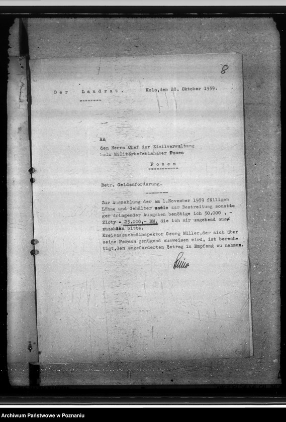 Obraz 12 z jednostki "Zuschüsse aus Reichsmitteln für Sondermassnahmen in Hohensalza (Inowrocław), Warthbrücken (Koło). Neubau einer festen Brücke."