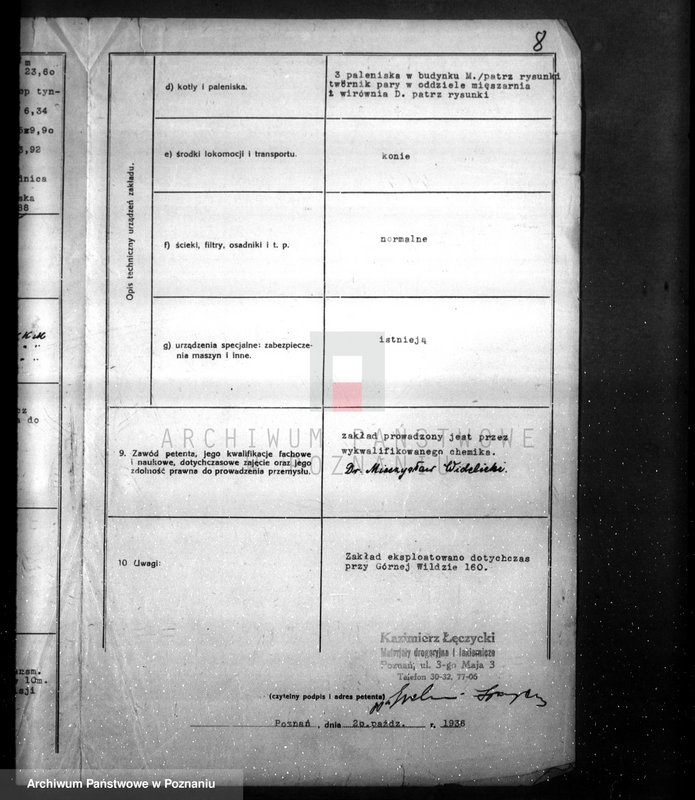 Obraz 12 z jednostki "/Fabryka materiałów drogeryjnych i malarskich K. Łączycki w Poznaniu- korespondencja w sprawie zatwierdzenia/"