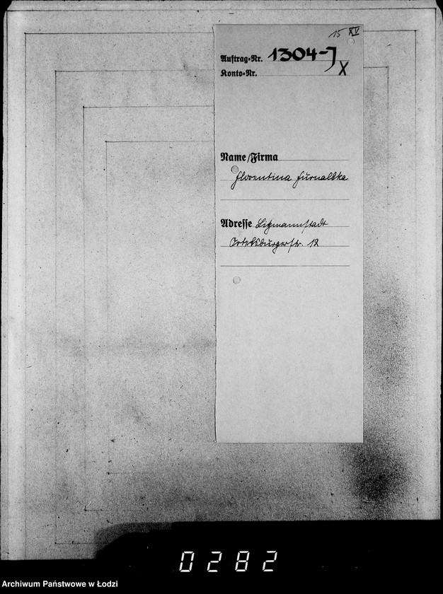 Obraz 19 z jednostki "J[uden] 1301-1320. [Wnioski Żydów z Getta o zwrot należności za towary wzięte na kredyt]"