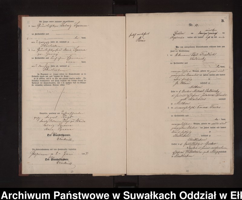 image.from.unit.number "Heiraths-Neben-Register des Preussischen Standes-Amtes Stasswinnen Kreis Loetzen"