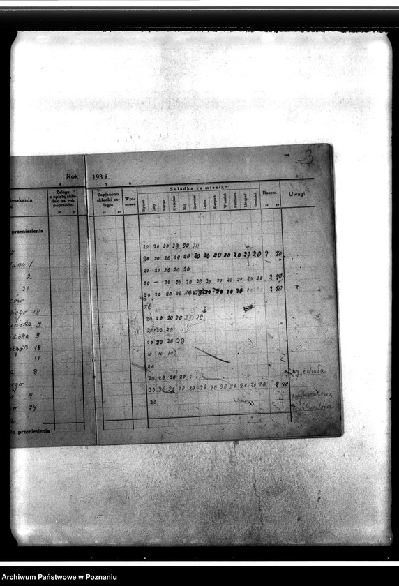 Obraz 7 z jednostki "Księga składek za rok 1938-1939 nr 9"