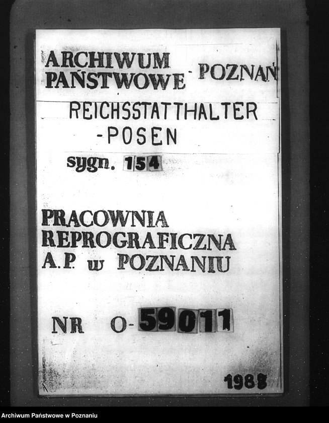 Obraz 1 z jednostki "Aktenplan der Abteilung III (Erziehung, Unterricht, Kultur- und Gemeinschafts- pflege)"