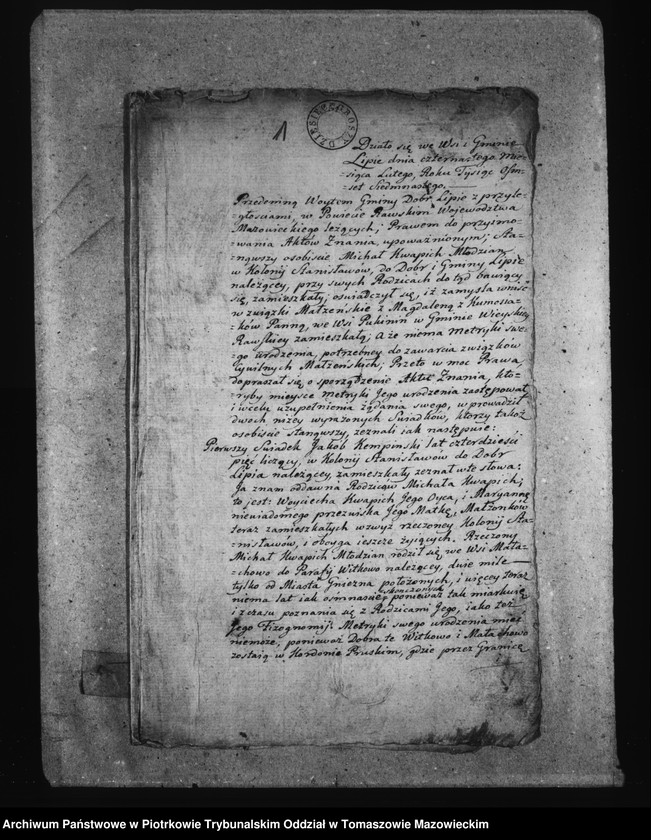 Obraz 5 z jednostki "[Dowody do akt małżeństw]"