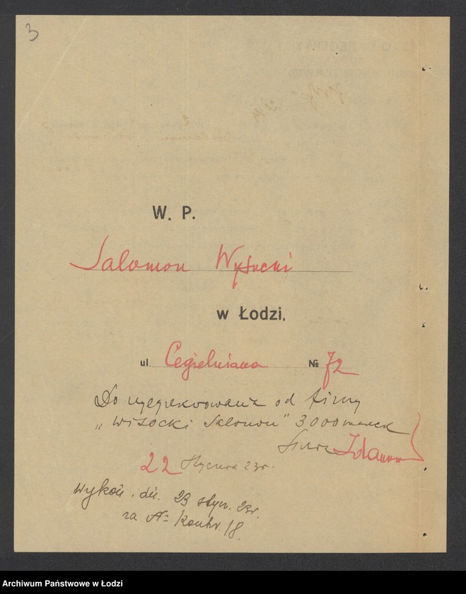 Obraz 5 z jednostki "Wisocki Salomon – sprzedaż drzewa i węgla"